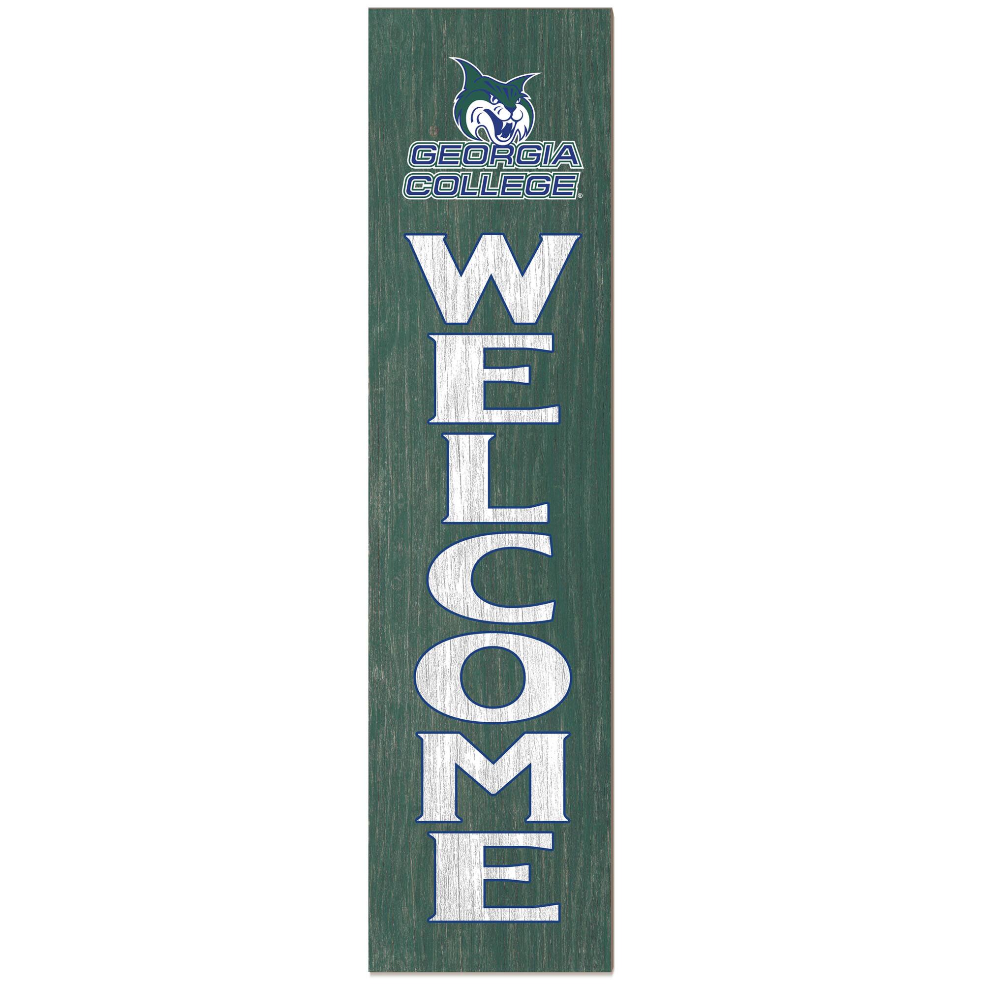 Georgia College Bobcats 12'' x 48'' Outdoor Leaner Welcome Sign