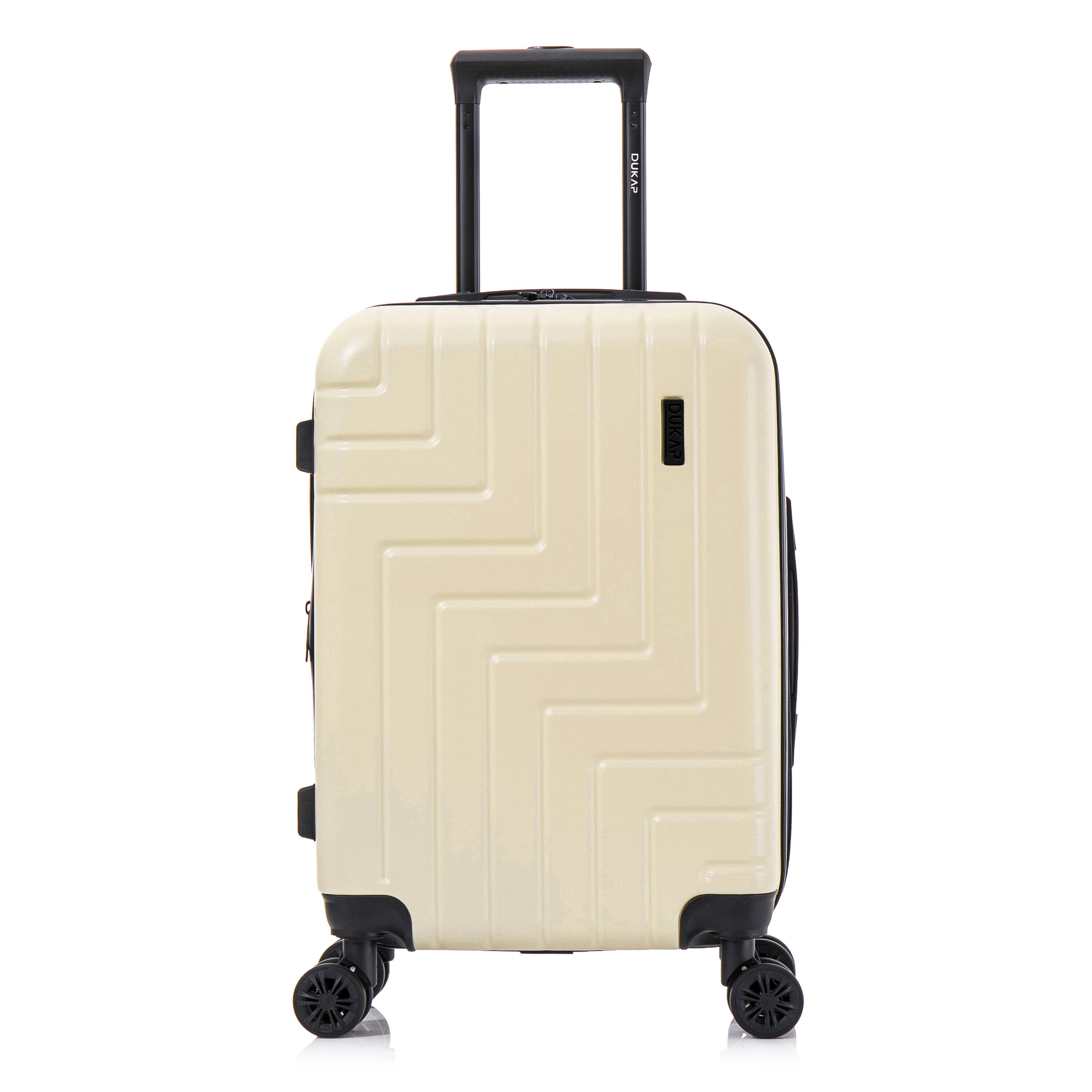 Alt View 4. DUKAP - Zahav Lightweight Hardside Spinner Luggage 20" Carry-On - SAND.