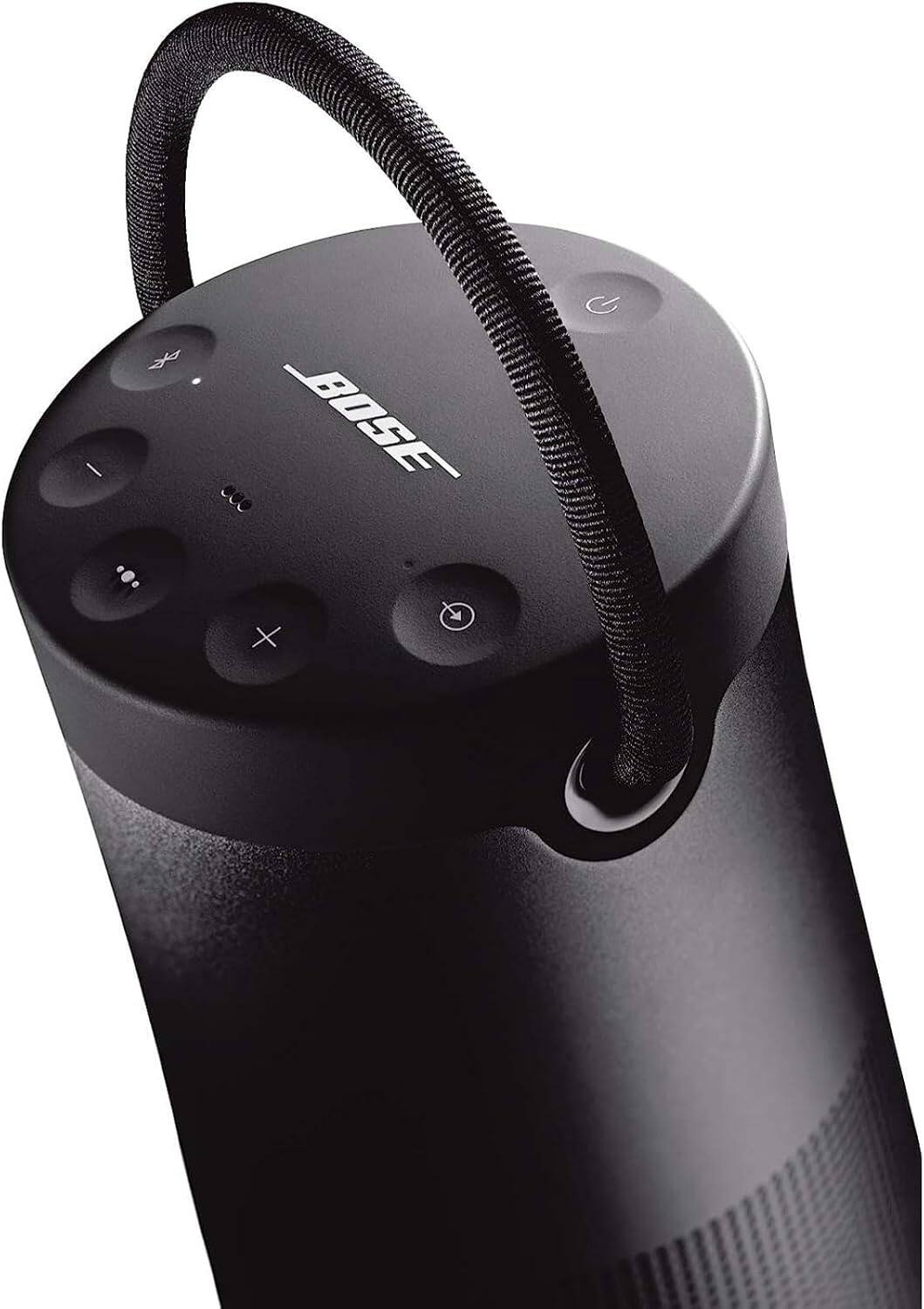 Left. Bose - Bose SoundLink Revolve+ (Series II) Bluetooth Speaker Bundle with Fast Charger, Portable Speaker with Microphone (Black) - Black.