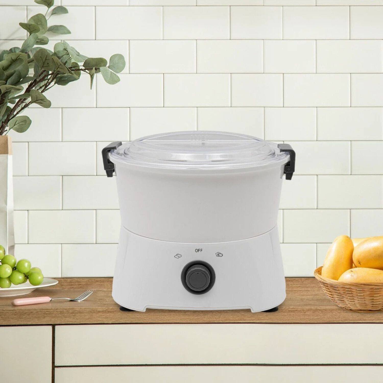 Back. Stock Preferred - Electric 85W Automatic Potato Peeler & Vegetable Spinner - White.