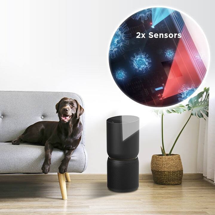 Alt View 3. TCL - Breeva A5 Air Purifier 5-Stage True HEPA (H13) for Large Rooms A514B - Black.