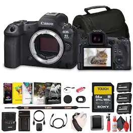 Canon - EOS R5 Mark II Mirrorless Camera, 45MP, Full-Frame Hybrid Camera, 8K Video Bundle (International Version)
