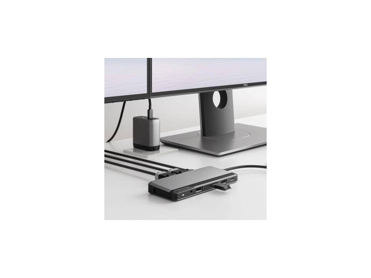 Alt View 2. Alogic - Alogic USB-C Dual Display Dock MX2 Lite DisplayPort Edition U1CADSGR.