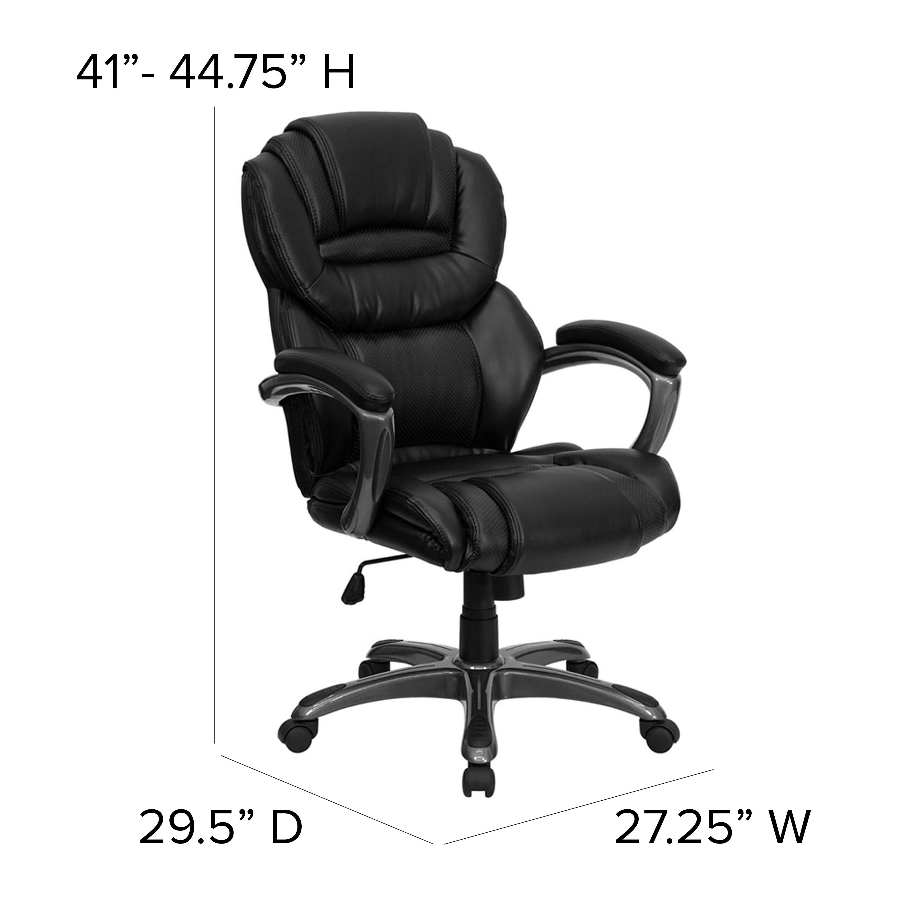 41"- 44.75" H  
29.5" D  
27.25" W