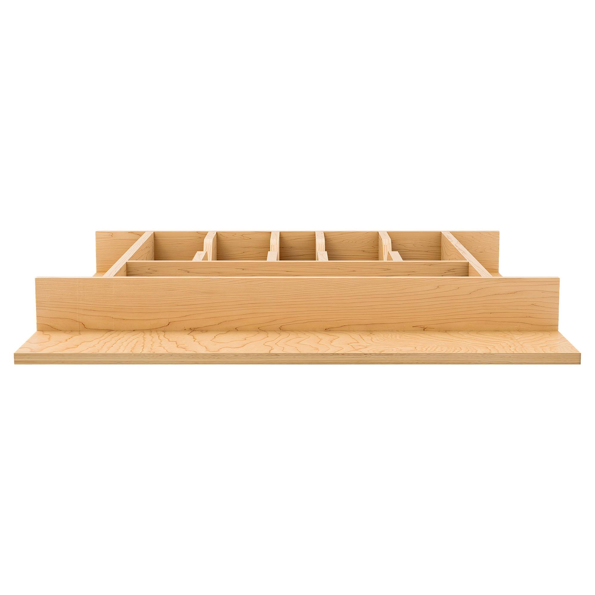 Alt View 4. Rev-A-Shelf - Rev-A-Shelf Natural Maple Right Size Utensil Drawer Insert, 19 1/4" x 19 1/2" - Light Brown.