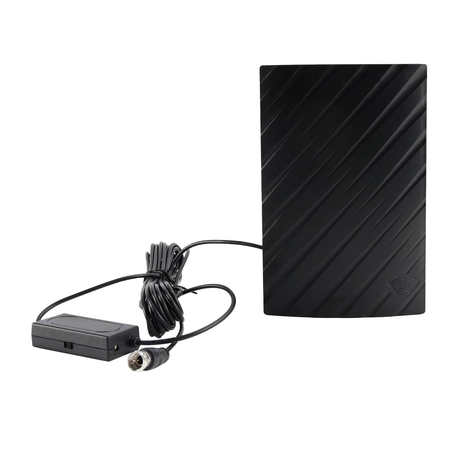 Alt View 4. Topteng - ATSC/DVB-T2/DTMB/ISDB Digital TV Antenna - 300-500 Mile Long Range, Dual Amplifier, 4K Support, with 16.5ft Cable - Black.