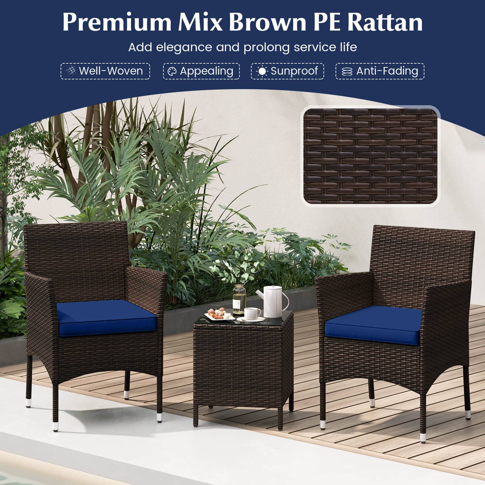 Premium Mix Brown PE Rattan
Add elegance and prolong service life
Well-Woven
Appealing
Sunproof
Anti-Fading
