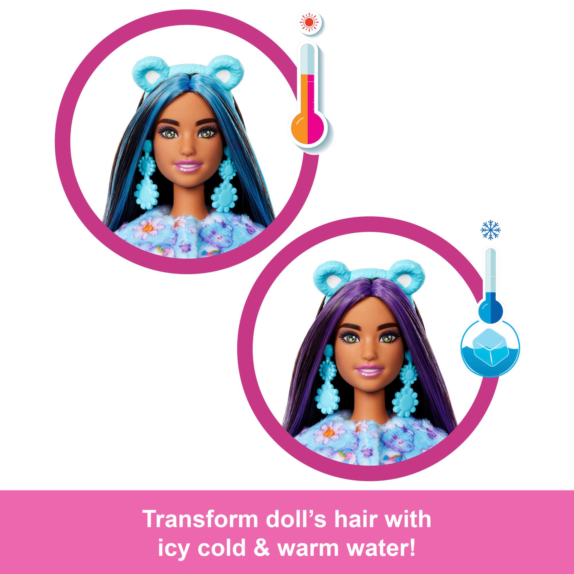 Transform doll's hair with icy cold & warm water!