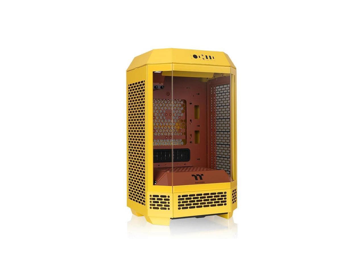Thermaltake - Tower 250 mITX; 2x120mm Fans; 360mm Rad Support; 360mm GPU; Dual Chamber; Butter Caramel - Butter Caramel