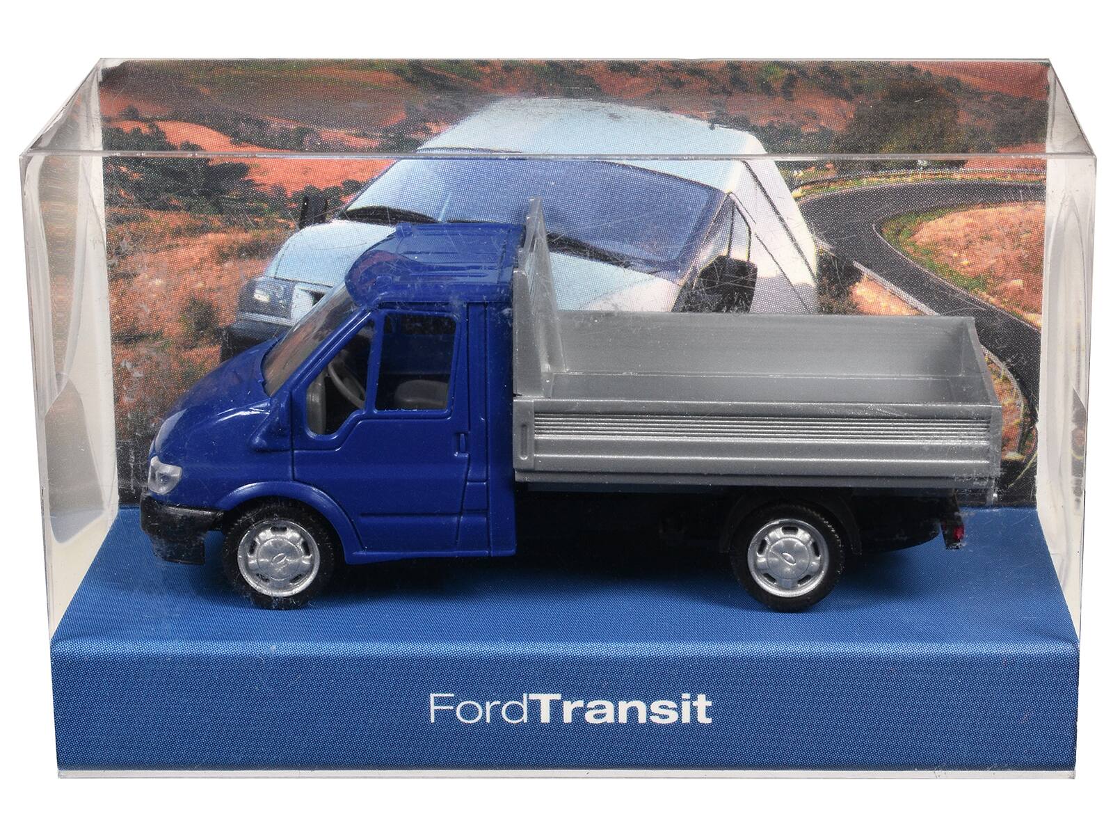 Alt View 2. Promotex - Ford Transit Utility Truck Blue 1/87 (HO) Plastic Model Car by Promotex.