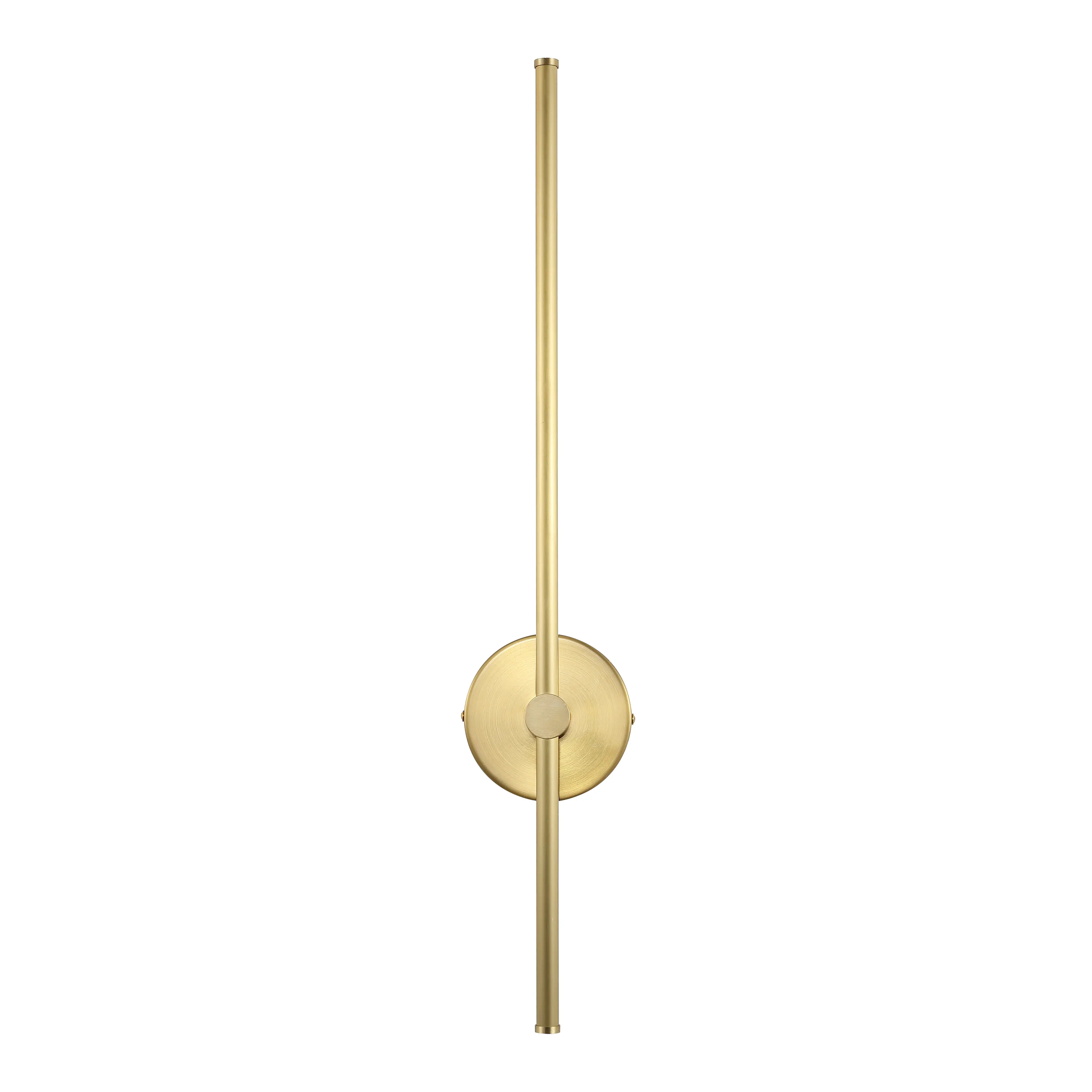 Alt View 10. Jonathan Y - Anton 27.25" 1-Light Modern Minimalist Iron Adjustable Bar Integrated LED Plug-In Sconce, Brass Gold - Brass Gold.