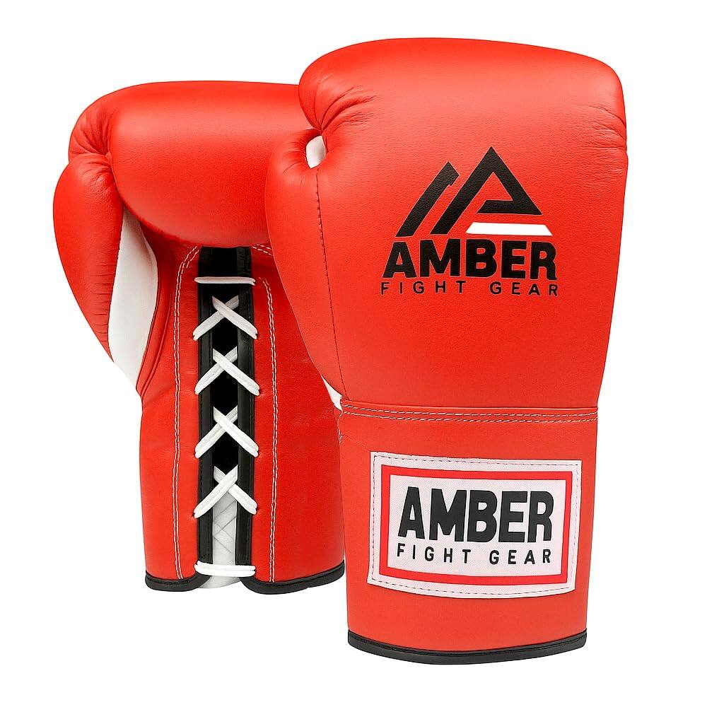 Amber Sporting Goods Premium All Leather Professional Fight Gloves ...