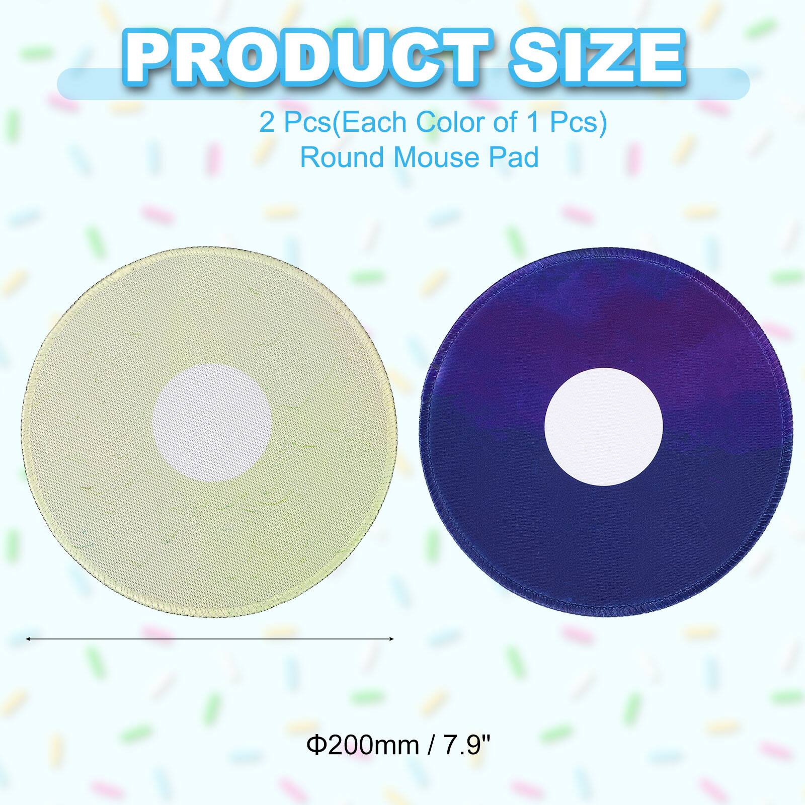 PRODUCT SIZE  
2 Pcs (Each Color of 1 Pcs)  
Round Mouse Pad  
Ø 200mm / 7.9"