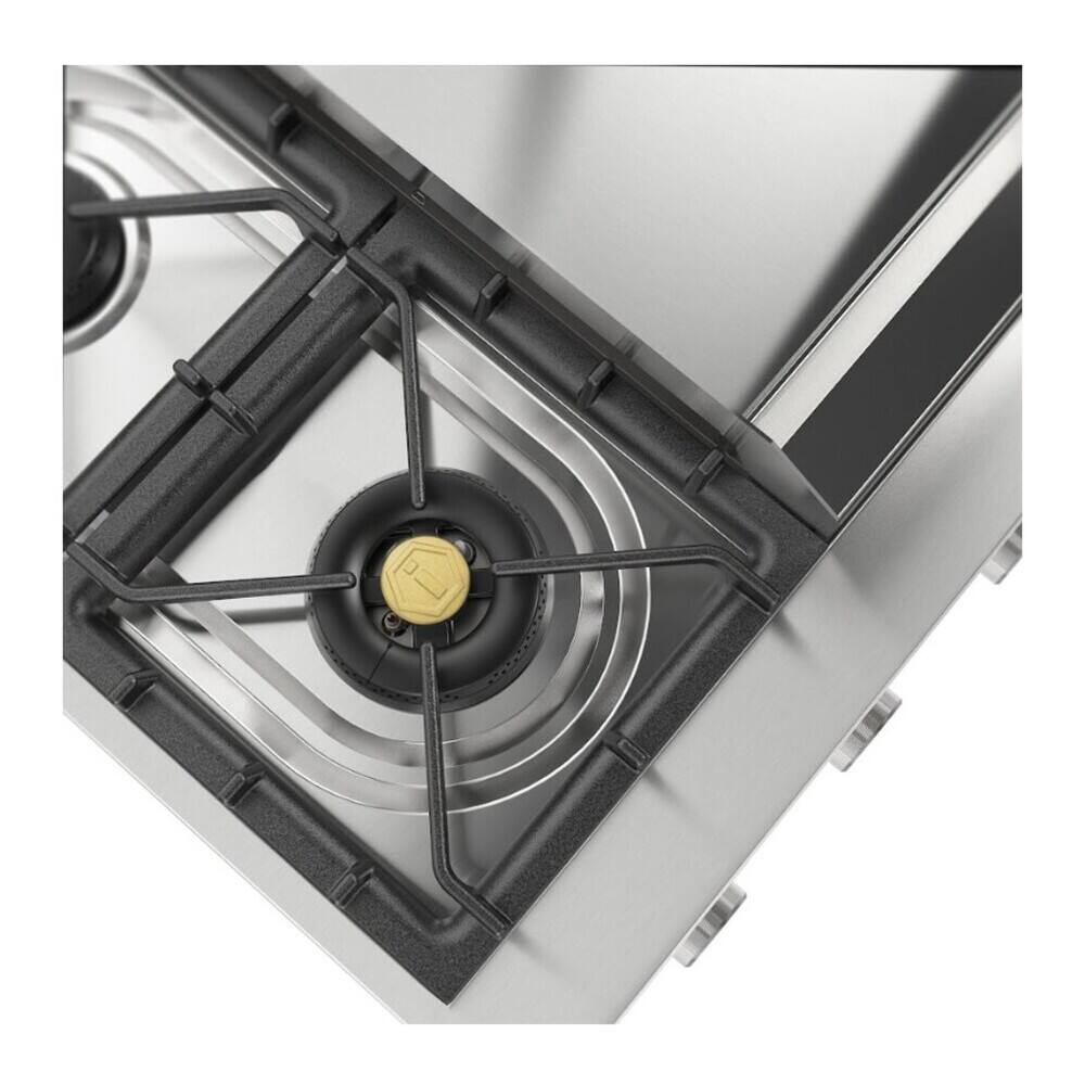 Alt View 5. ILVE - ILVE Professional Plus II Series 36 in. Gas Rangetop with 6 Sealed Burners + Griddle (Natural Gas, Satin Trim) - Stainless Steel.