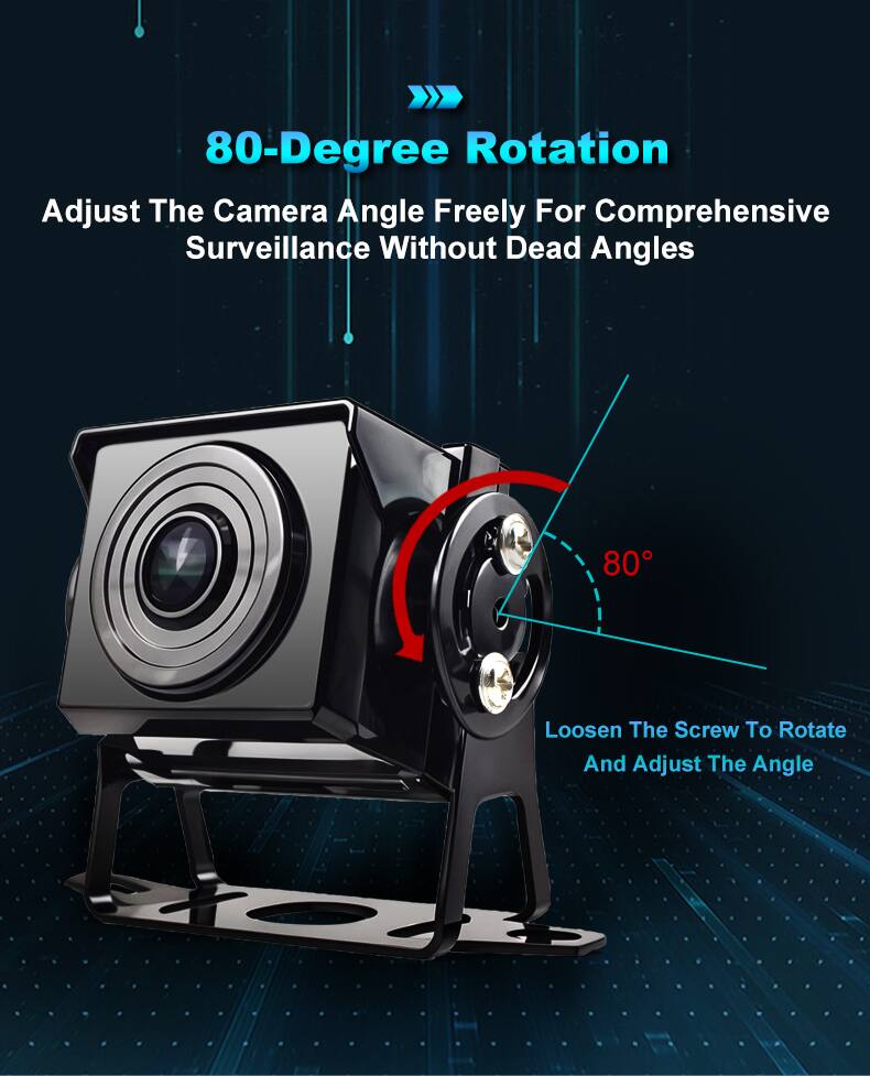 80-Degree Rotation  
Adjust The Camera Angle Freely For Comprehensive Surveillance Without Dead Angles  

Loosen The Screw To Rotate And Adjust The Angle