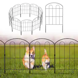 Oumilen - 28-Pack Decorative Garden Fence Panels, 24in Tall Rustproof Metal Wire Border for Yard and Animal Barrier