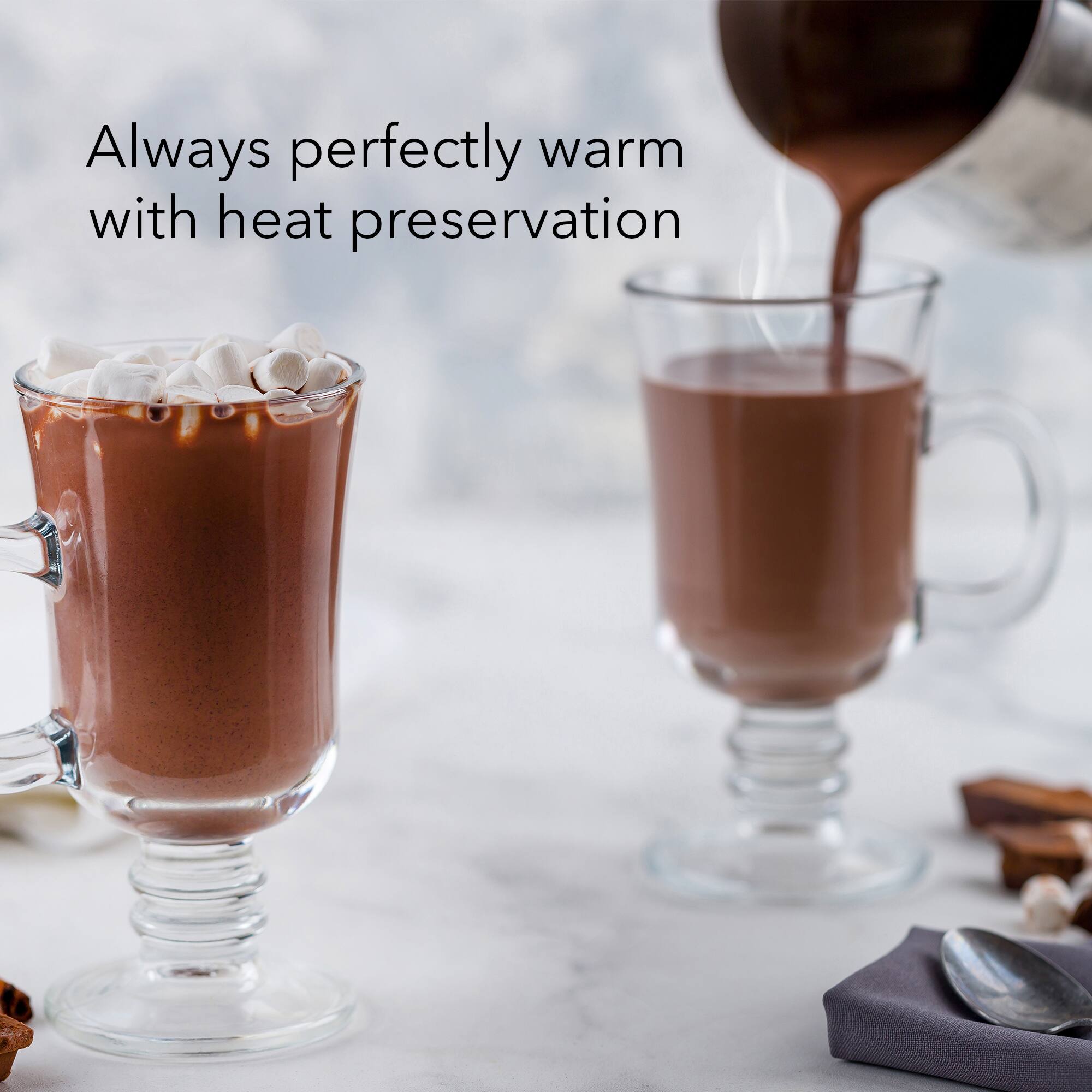 Always perfectly warm with heat preservation