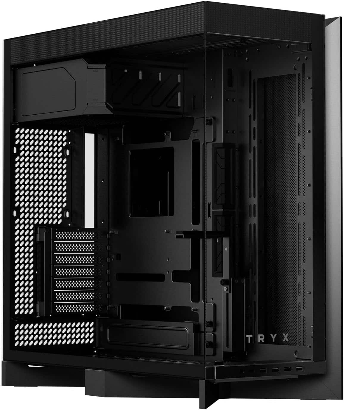 TRYX - C-L700N-NN0H-G0K LUCA L70 Midi-Tower Tempered Glass ARGB PC case - Black - Black