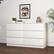 Alt View 5. Kadyn - Modern Mid Century 6 Drawer Wide Dressers Chests for Bedroom, Chest of Drawer Organizer - White.