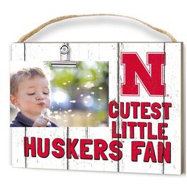 Jardine - Nebraska Huskers 8'' x 10'' Cutest Little Weathered Logo Clip Photo Frame - White