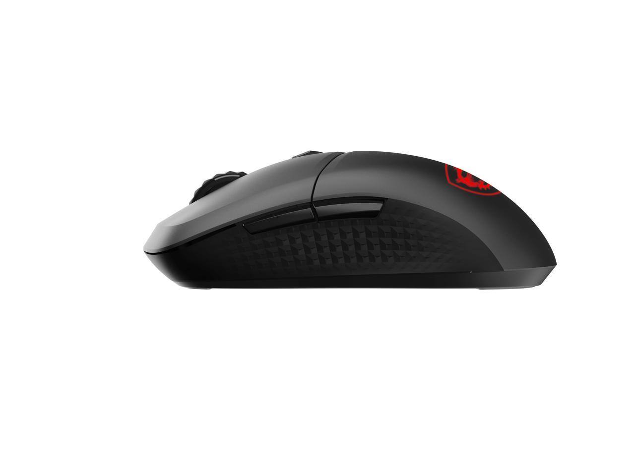 Alt View 2. MSI - MSI VERSA 300 2.4GHz Wireless Bluetooth 5.3 Optical Gaming Mouse - Black.
