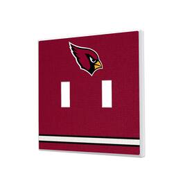 Keyscaper - Arizona Cardinals Stripe Double Toggle Light Switch Plate - Multicolor