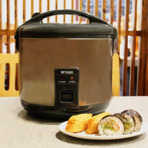 Back. Tiger - Tiger JNP-S15U Stainless Steel 8-Cup Conventional Rice Cooker (Urban Satin) - Stainless Steel.
