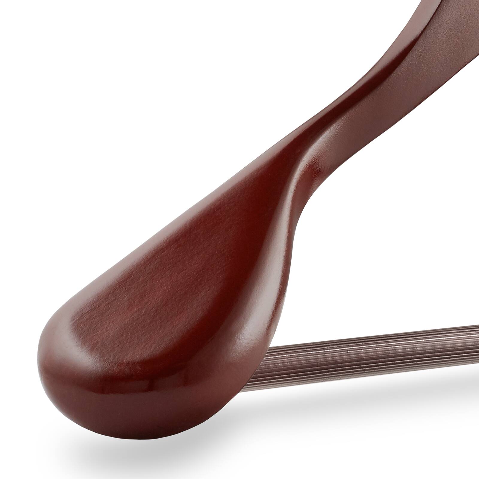 Alt View 2. Casafield - 6pk Wide Shoulder Wooden Suit Hangers - Cherry.