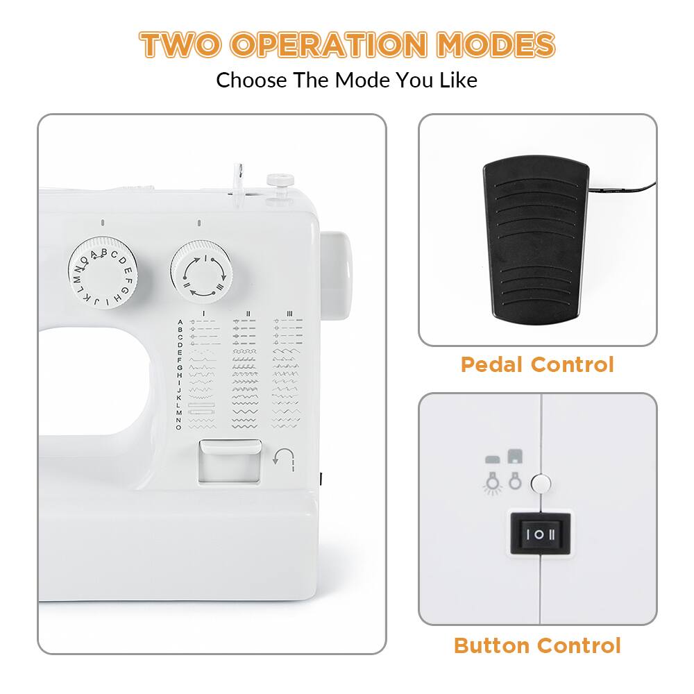 TWO OPERATION MODES  
Choose The Mode You Like

Pedal Control  
Button Control
