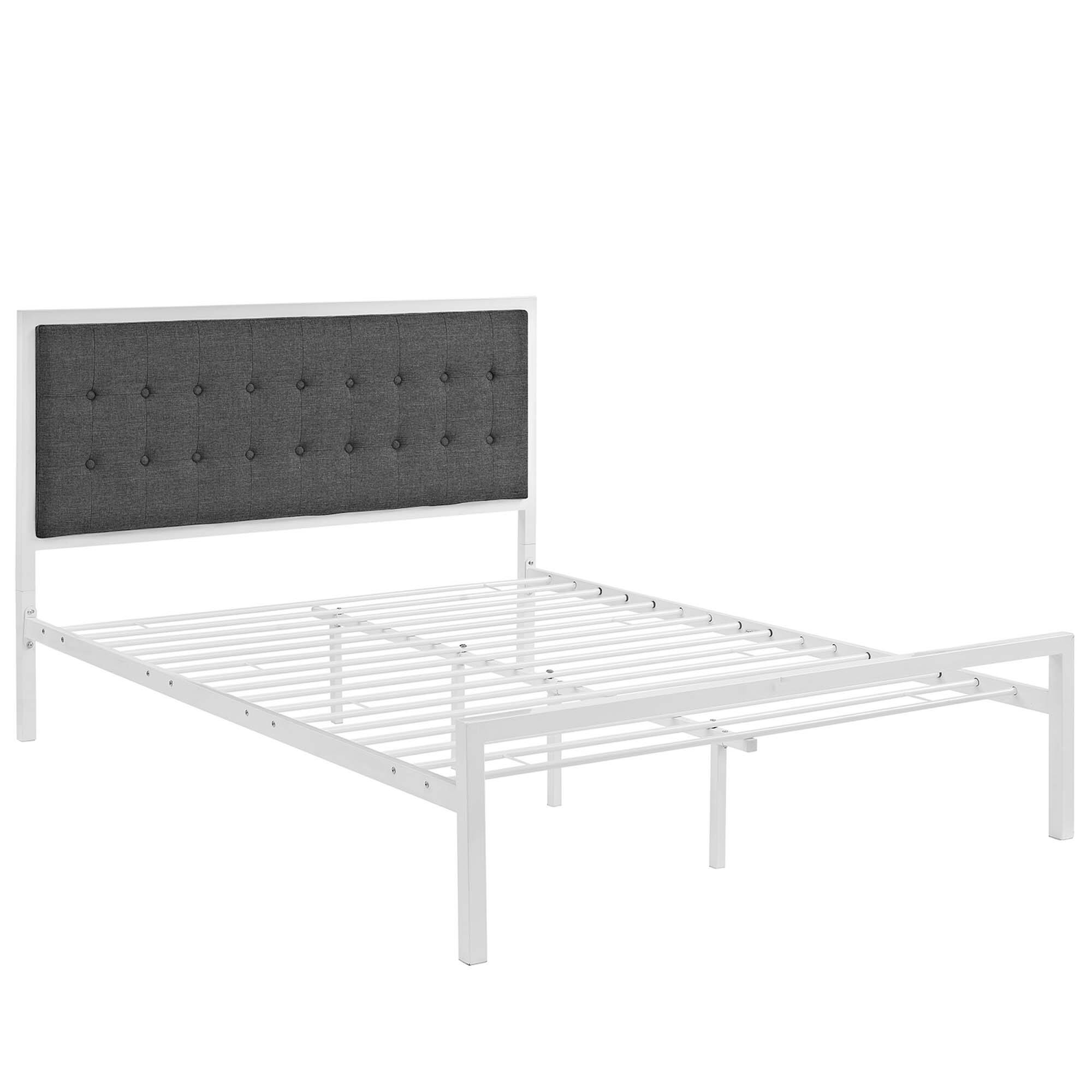 Left. Modway - Elsie Queen Bed Frame - Gray.