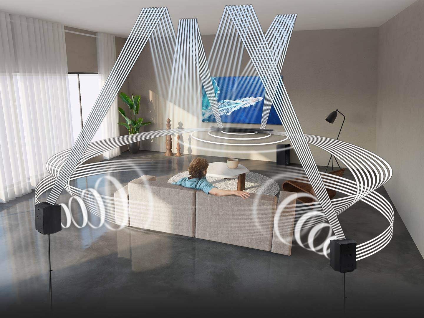 Alt View 15. Samsung - HW-Q990B 11.1.4ch Soundbar with Wireless Dolby Atmos / DTS:X and Rear Speakers - Black.