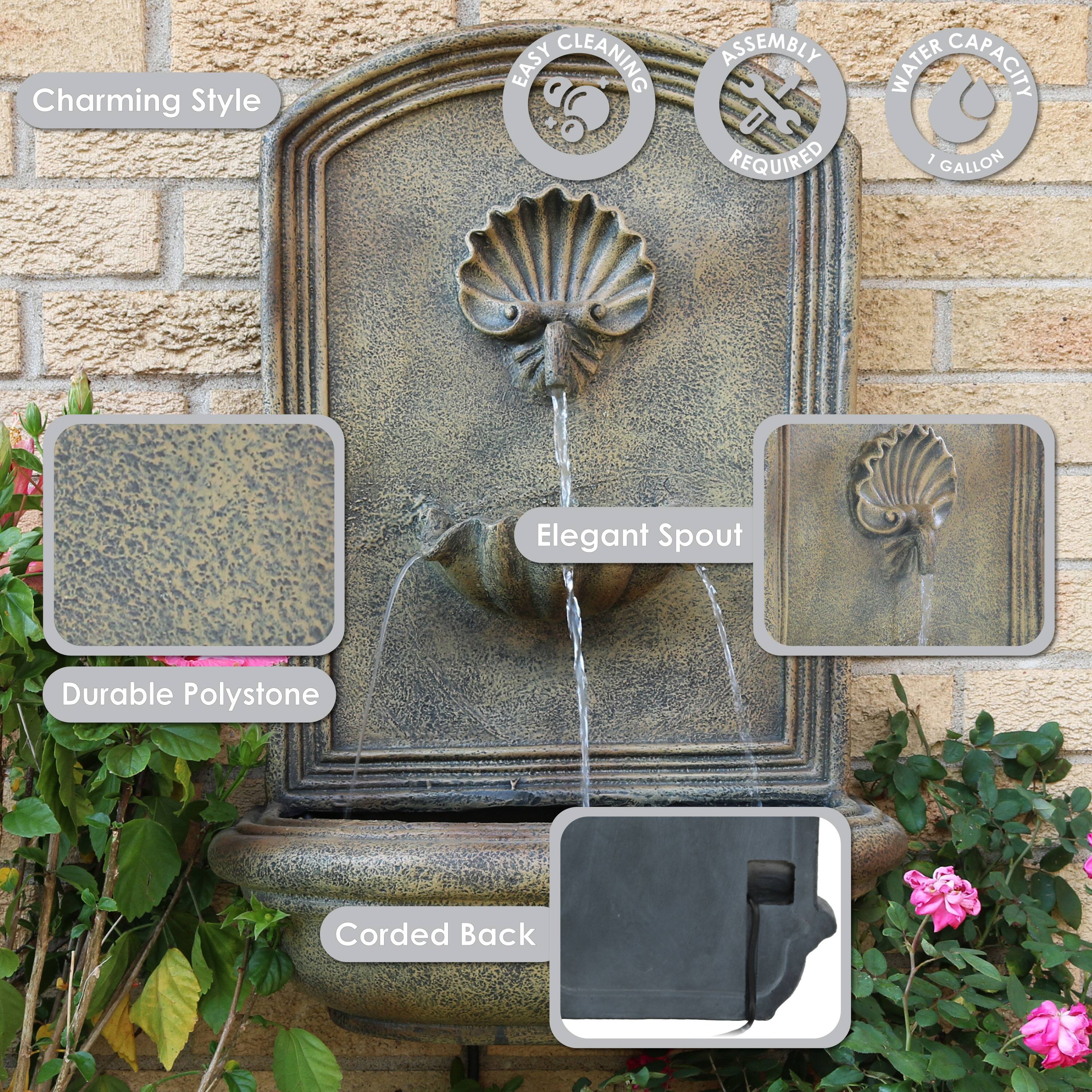 - Charming Style
- Elegant Spout
- Durable Polystone
- Corded Back
- Easy Cleaning
- Assembly Required
- Water Capacity: 1 Gallon