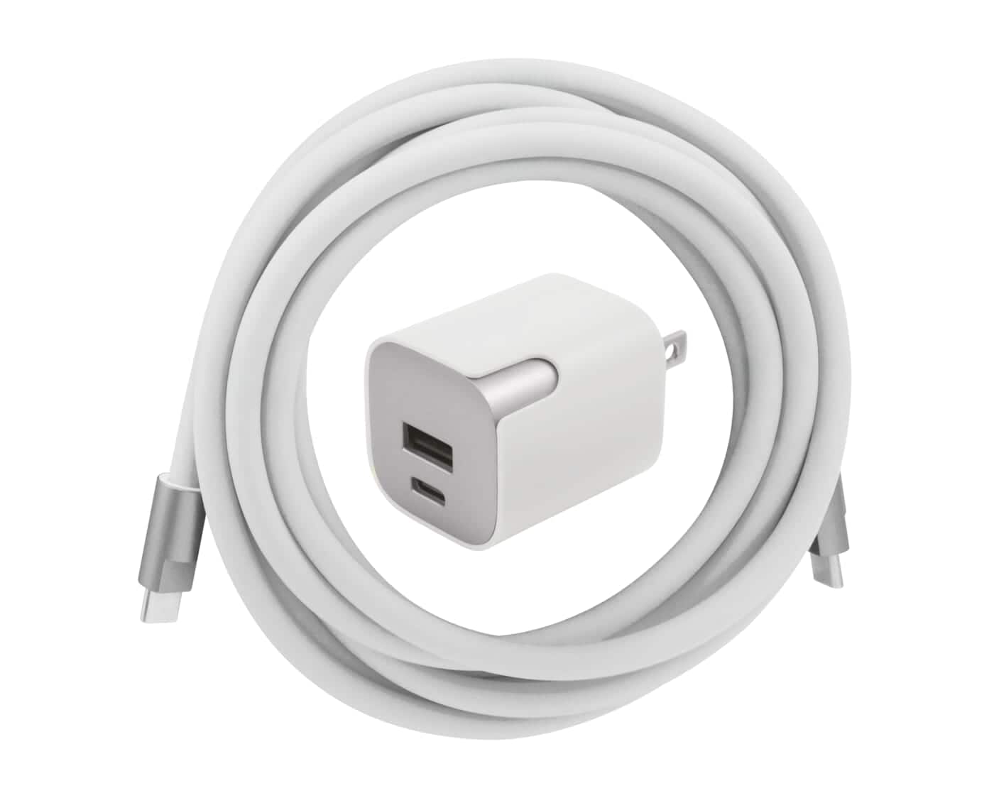 Helix - GripCord 30W USB Wall Charger with USB-C Cable - Silver - Silver price history on PriceWatchPro