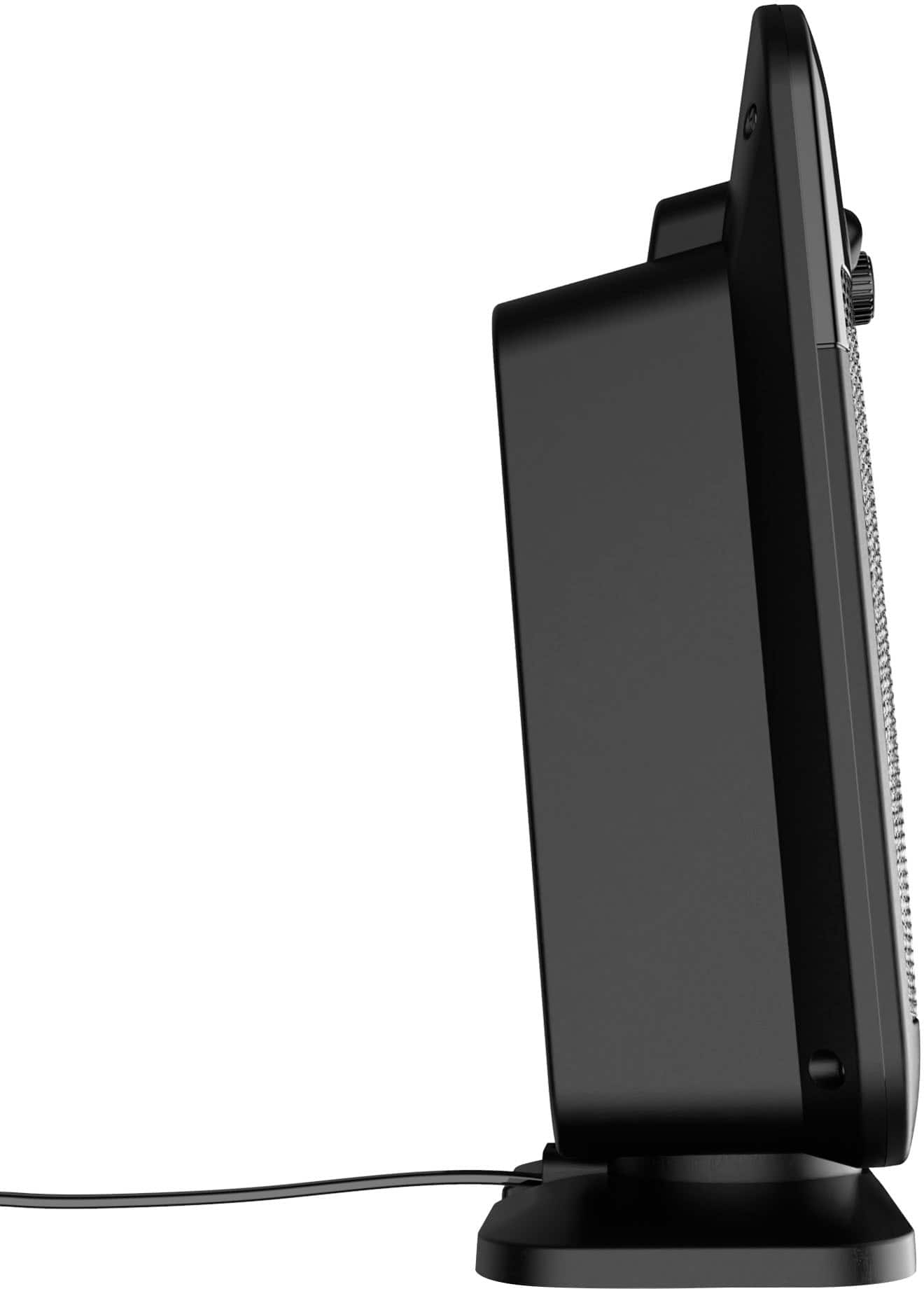 Alt View 17. Lasko - MyHeat - GO 1500-Watt Oscillating Ceramic Space Heater with Adjustable Thermostat, CD12100 - Black.