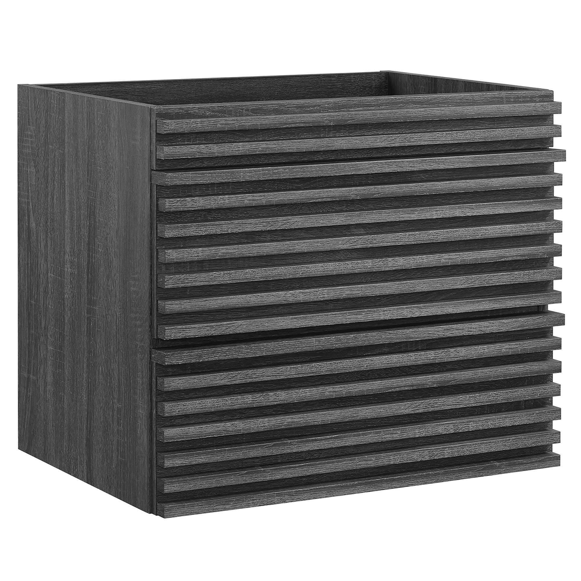 Angle. Modway - Render Wall-Mount Bathroom Cabinet Basin Not Included by Modway - Charcoal.