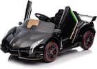 Front. Winado - 12V Ride on Car, Electric Vehicle Licensed Lamborghini Veneno for Kids, Battery Powered Car Toy w/Parent Control, LED - Black.