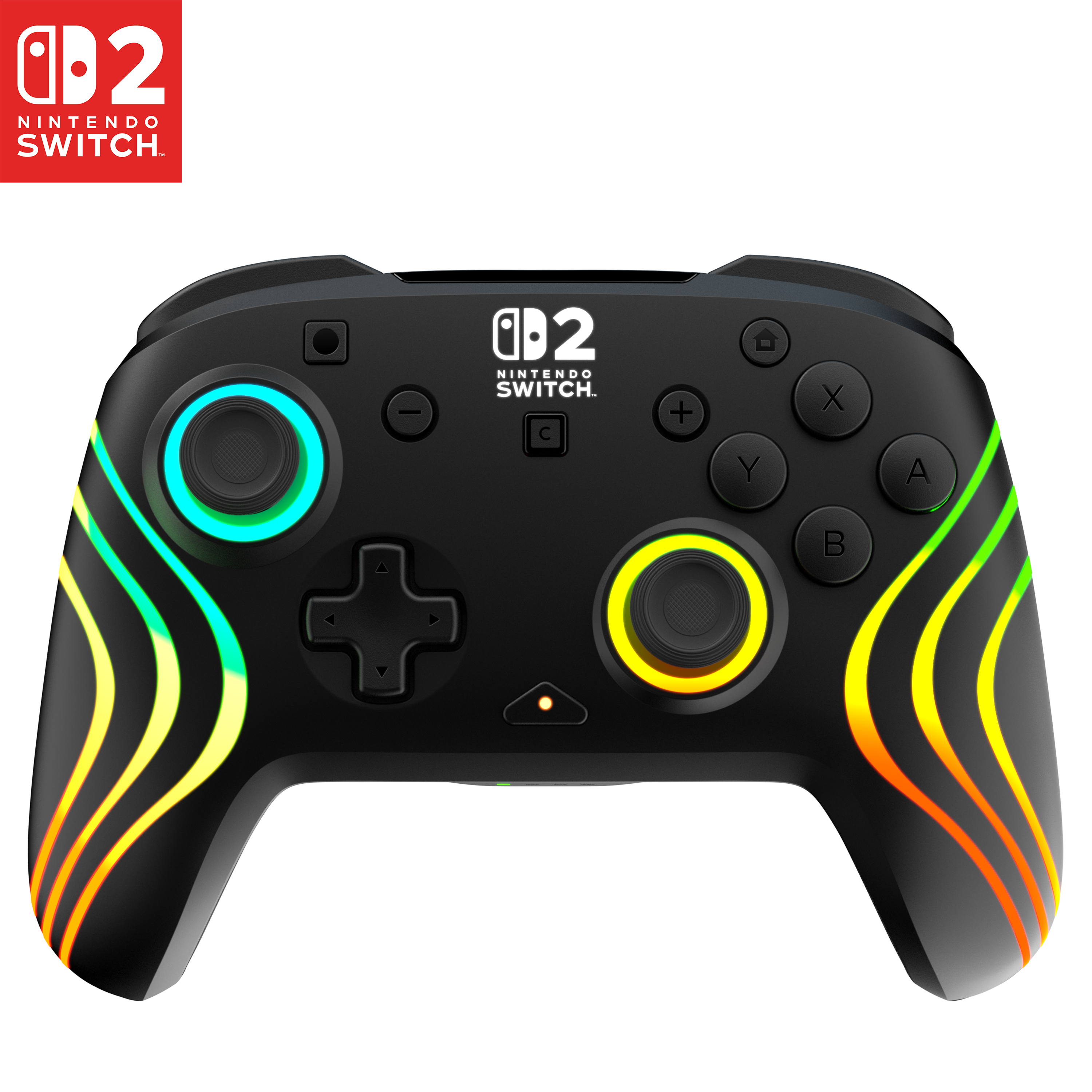 Turtle Beach - Afterglow Wave Wireless RGB Gaming Controller for Nintendo Switch 2, Nintendo Switch, Switch Lite, & OLED Model - Black