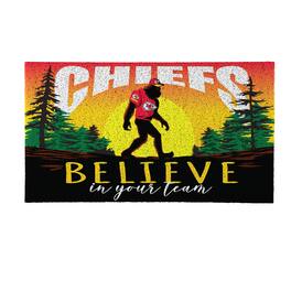 Evergreen Enterprises - Kansas City Chiefs 28" x 16" Bigfoot Believe in Your Team Turf Door Mat - Multicolor