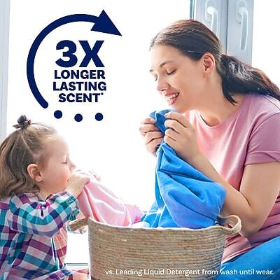 3X Longer Lasting Scent vs. Leading Liquid Detergent from wash until wear.