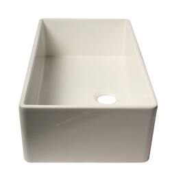 Alfi - brand 36 Smooth Apron Single Bowl Fireclay Farm Sink - White