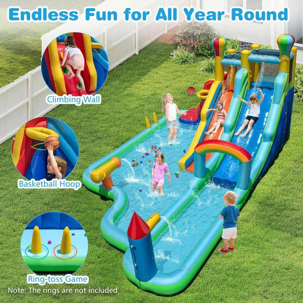Endless Fun for All Year Round

- Climbing Wall
- Basketball Hoop
- Ring-toss Game

Note: The rings are not included