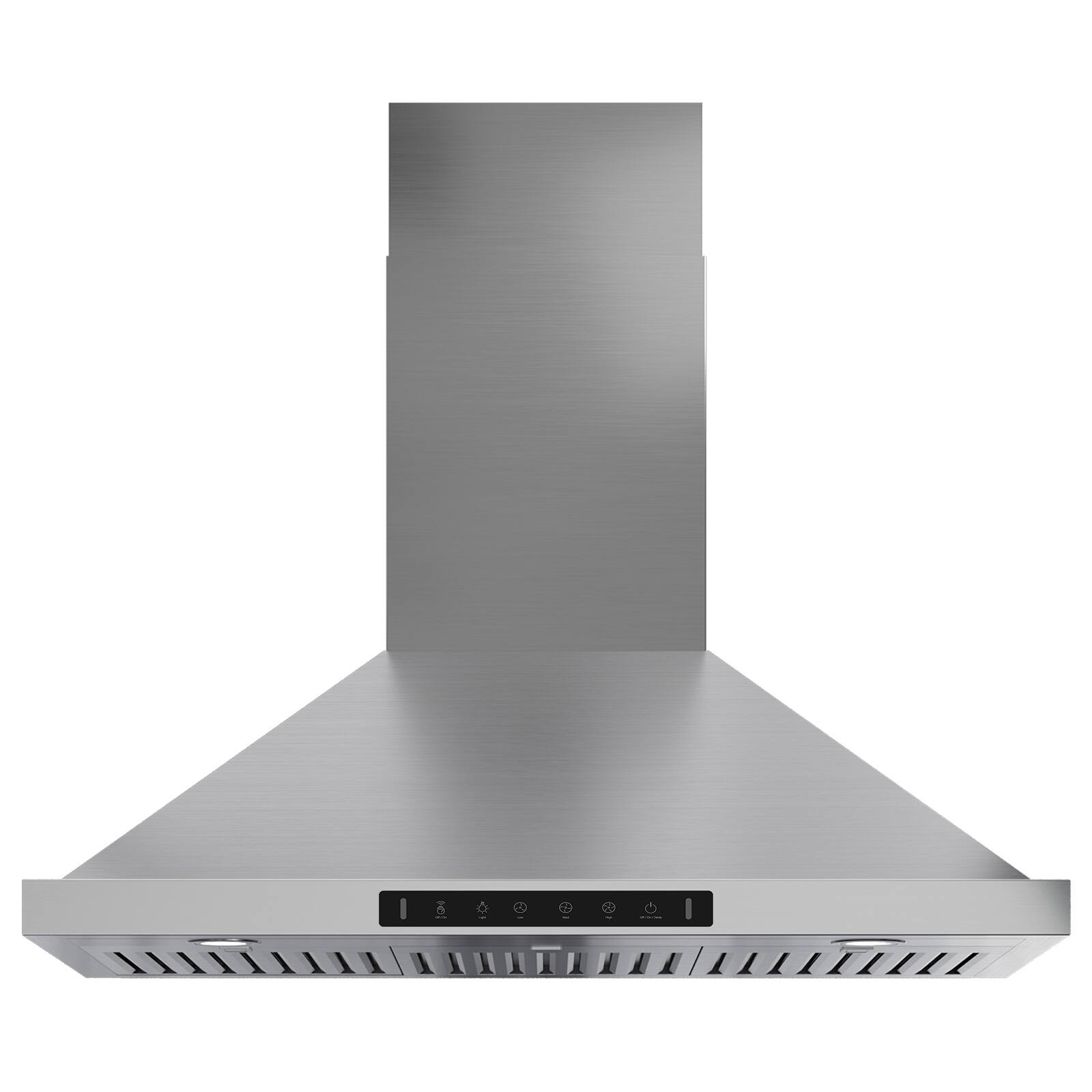 Front. VIKIO - 36 inch Convertible 700-CFM Recirculating Stainless steel Wall-Mounted Range Hood with Charcoal Filter - Stainless steel.