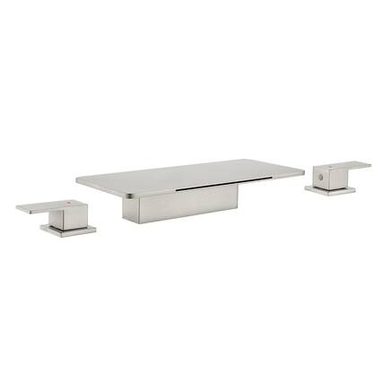 Front. Boyel Living - Brushed Faucet SUS304 Waterfall Spout cUPC Quick Connect Temporary Shelf - Brushed Nickel.