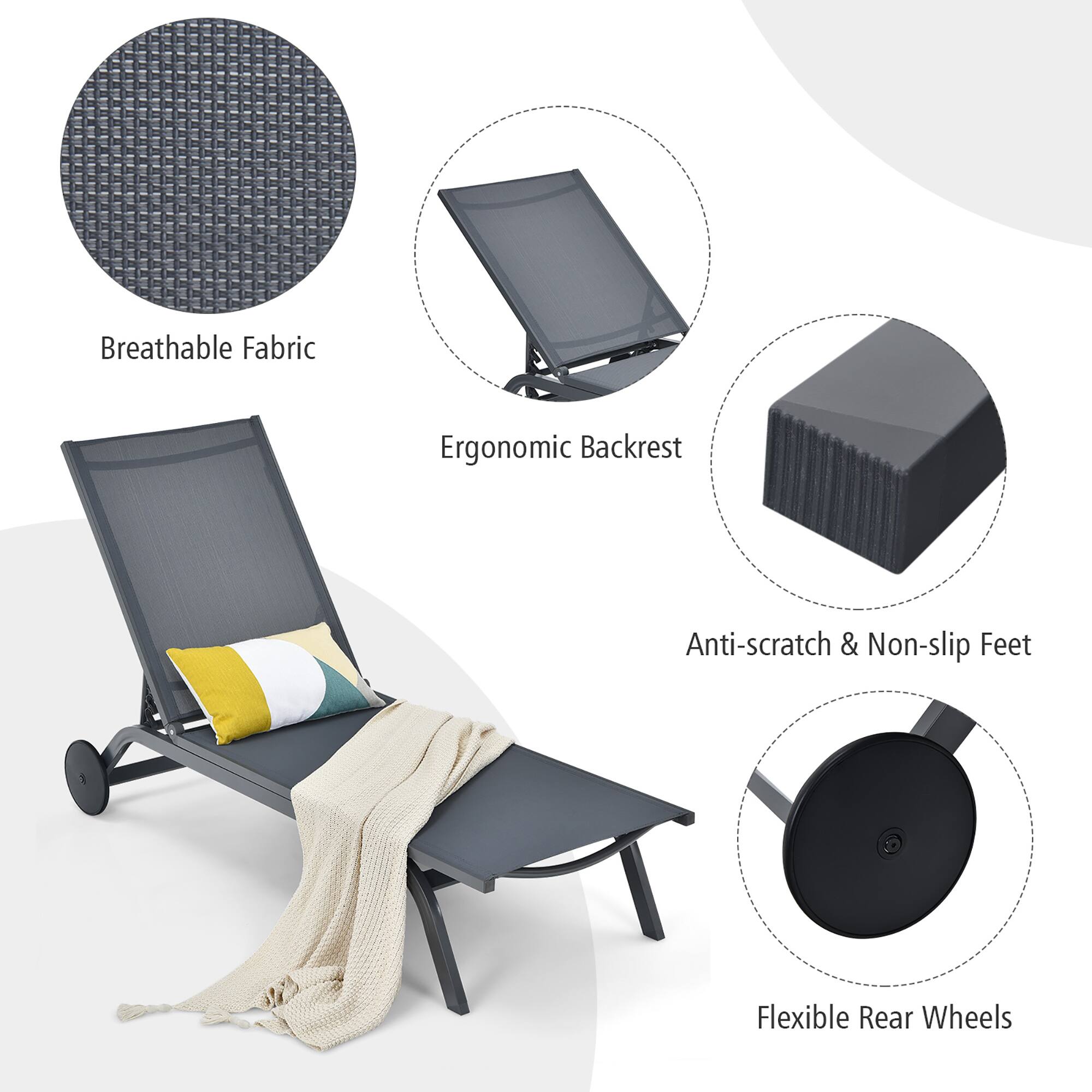 Breathable Fabric, Ergonomic Backrest, Anti-scratch & Non-slip Feet, Flexible Rear Wheels