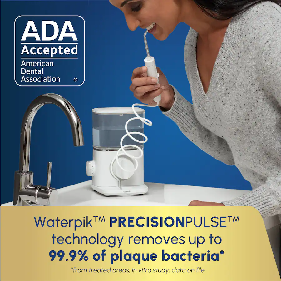 Waterpik Evolution Water Flosser with 10 Settings, 5 Tips, ADA Accepted ...