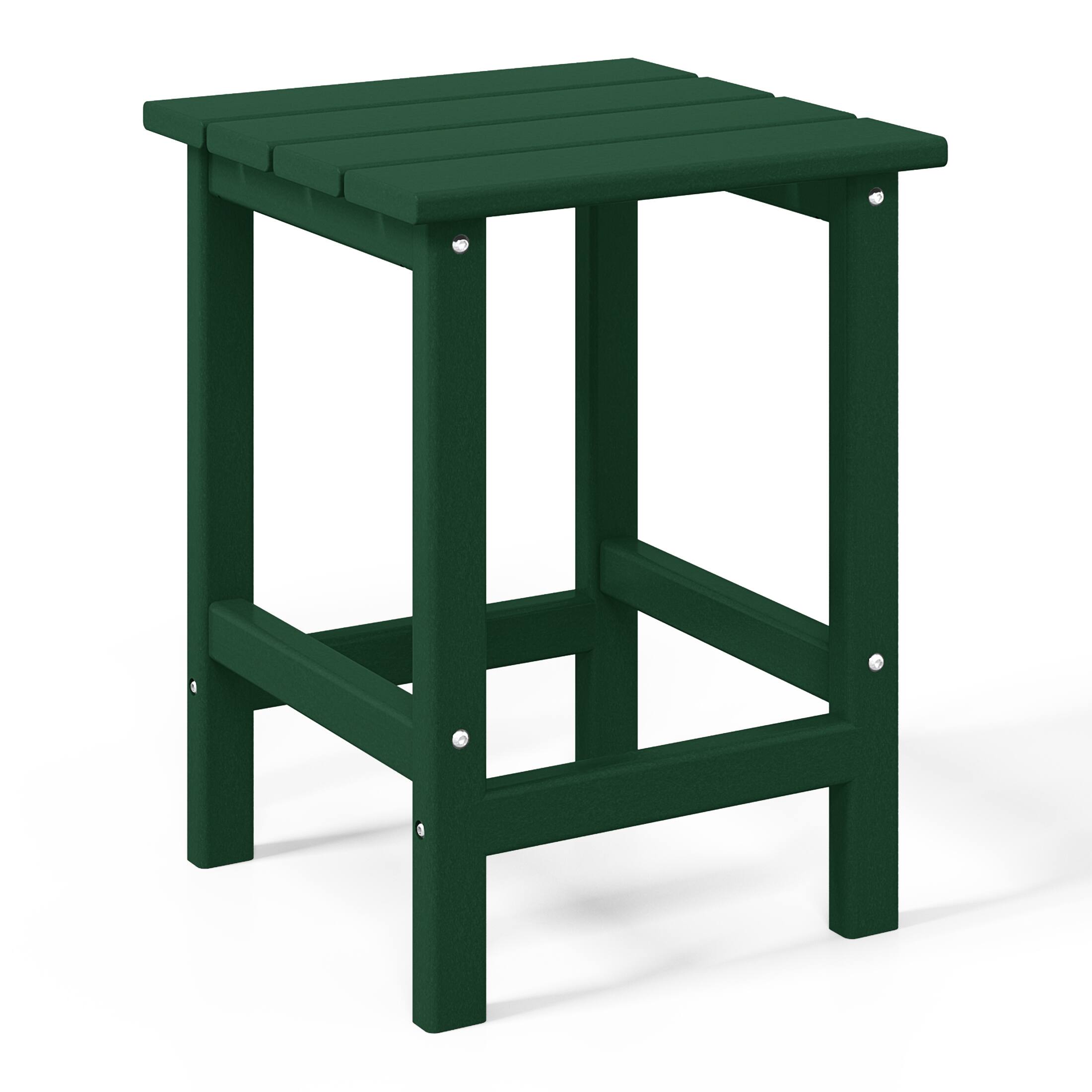 Alt View 2. WestinTrends - WestinTrends Malibu 3 piece Set Poly Adirondack Outdoor Chaise Lounges with Side Table - Dark Green.