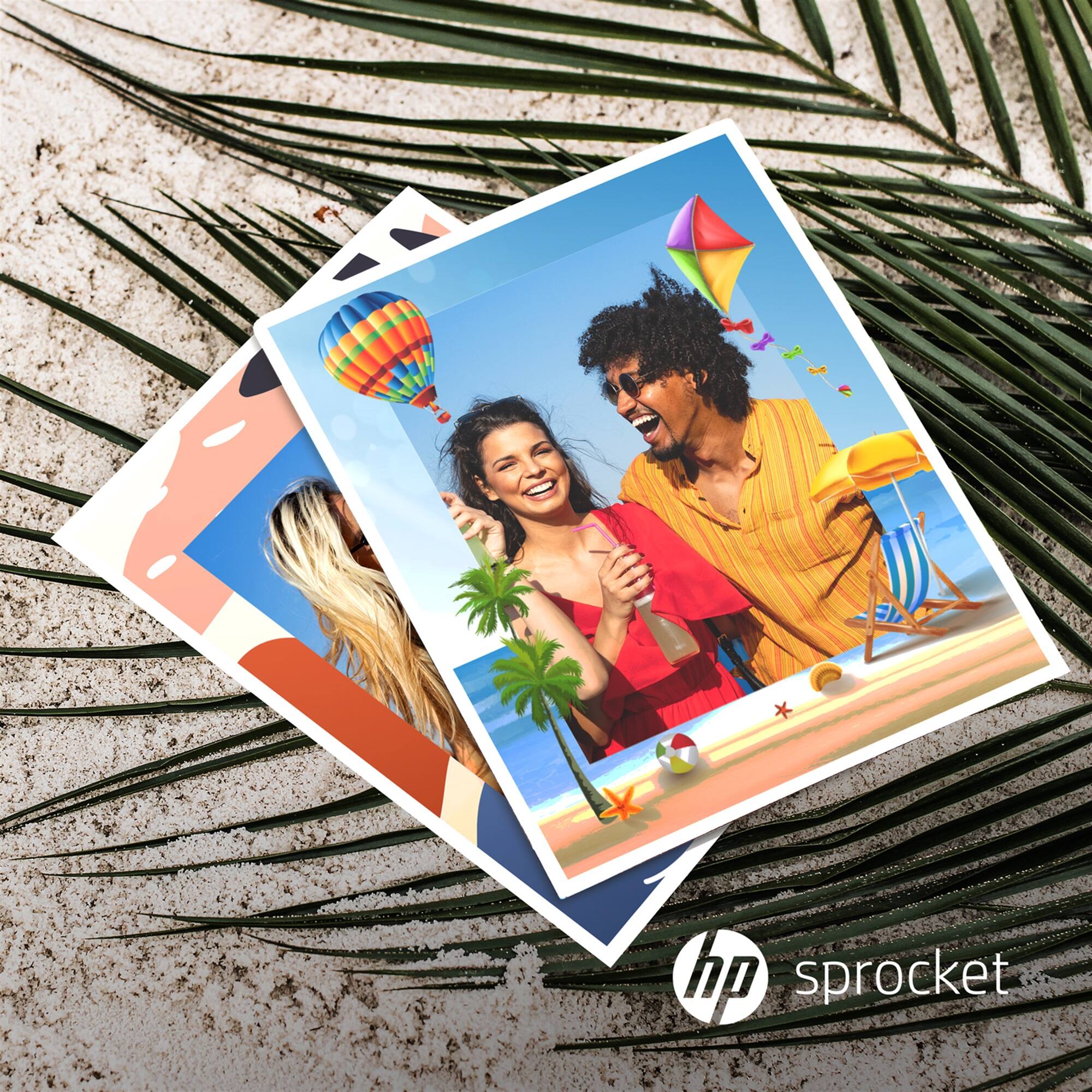 Alt View 13. HP - Sprocket 3.5 x 4.25” Zink Sticky-Backed Photo Paper (100 Pack) Compatible with HP Sprocket 3x4 Photobooth - White.