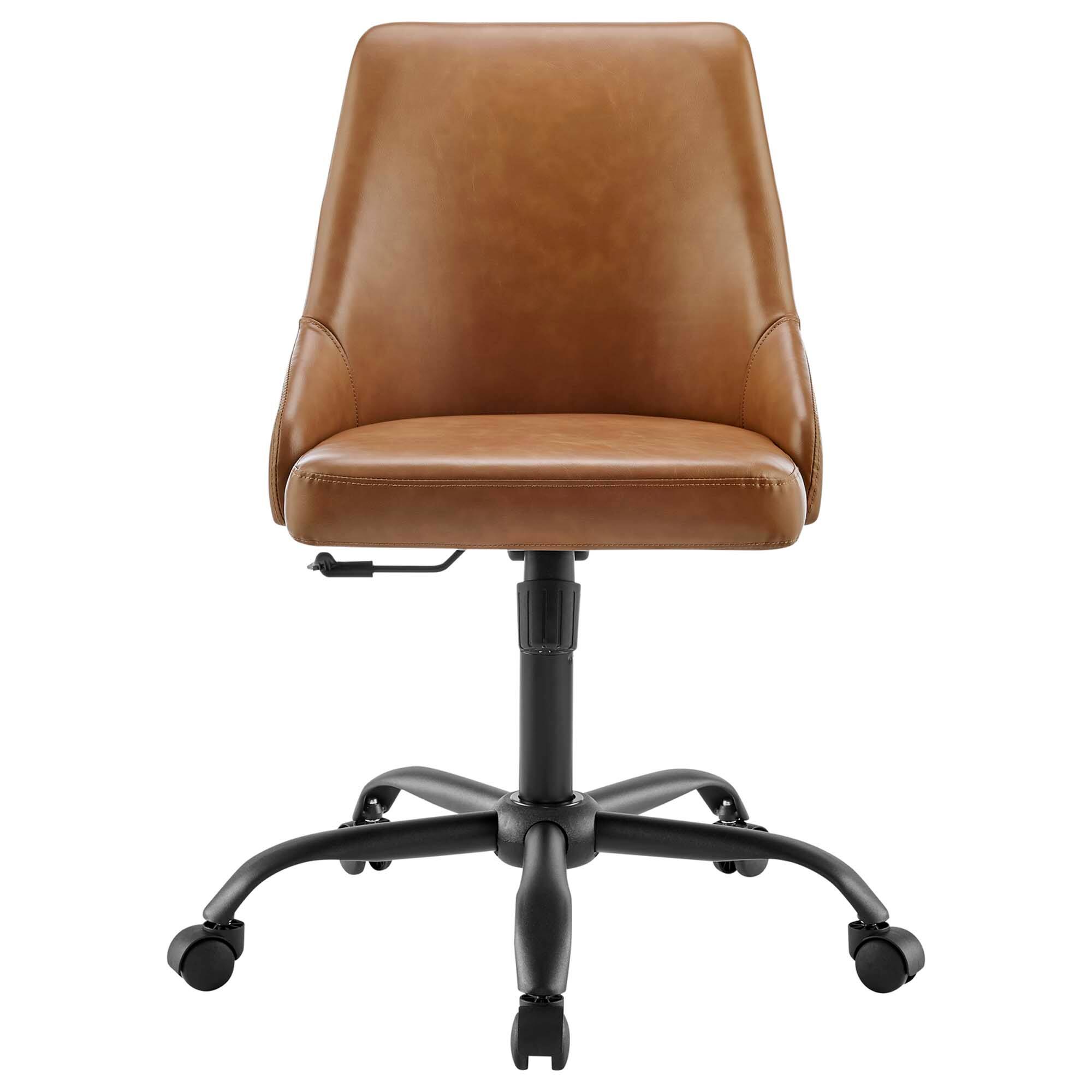 Back. Modway - Designate Swivel Vegan Leather Office Chair by Modway - Brown.