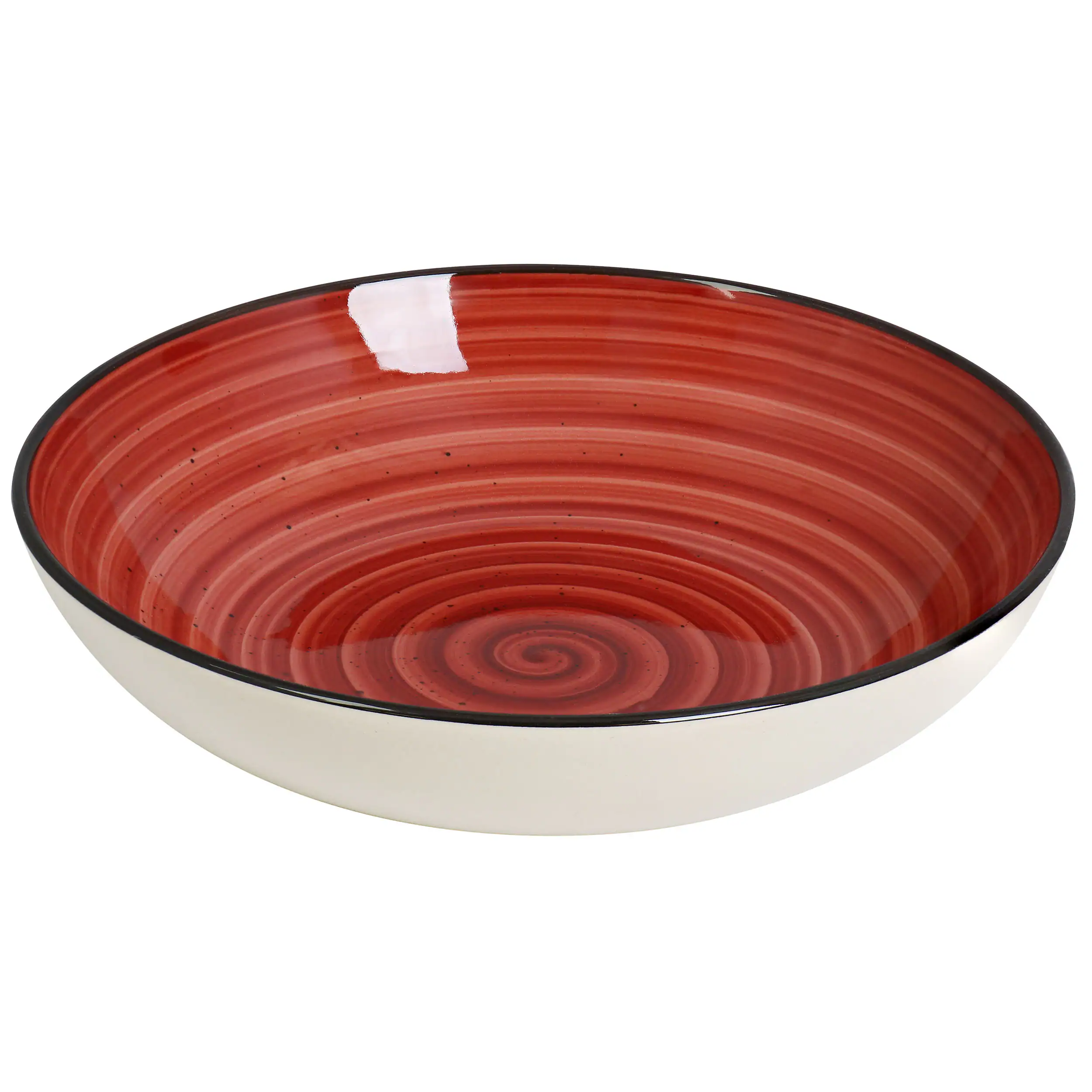 Alt View 3. Elama - Elama Gia 24 Piece Round Stoneware Dinnerware Set in Red - Red.