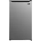 Front. Danby - Danby DCR044B1SLM 4.4 Cu. Ft. Stainless Compact Refrigerator - Stainless.